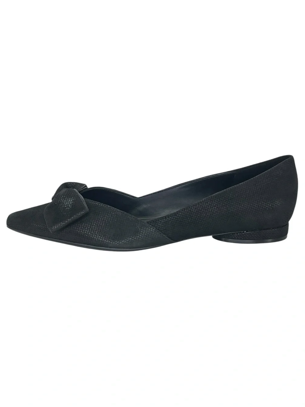 Naturalizer Havana Bow Black Leather Womens Flats Size 9.5M